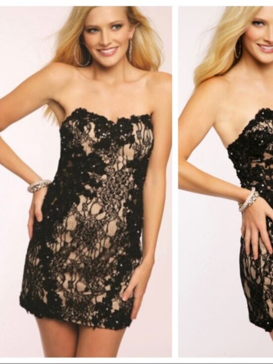 JVN by Jovani Dresses & Skirts - JVN BY JOVANI LACE STRAPLESS SEMI-FORMAL DRESS
